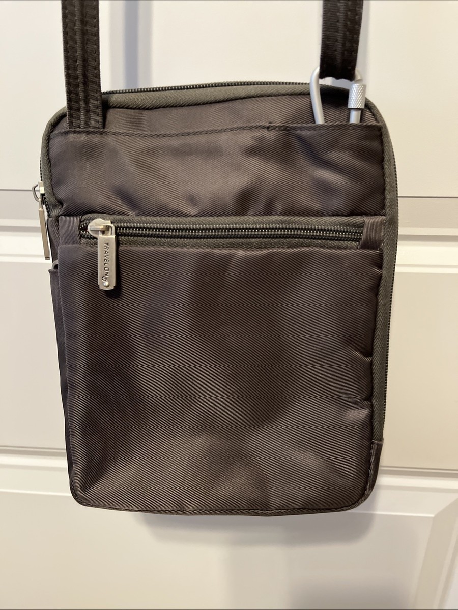 Travelon Anti-theft Signature Quilted Small Slim Brown Pouch