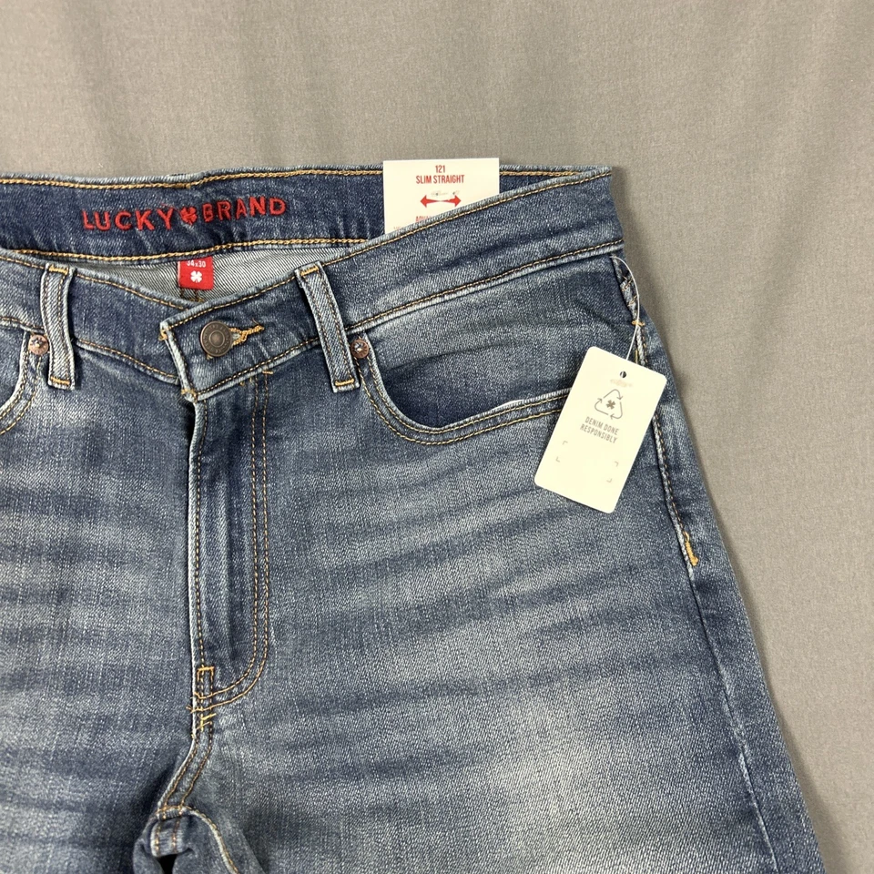 Lucky Brand джинсы 121 тонкий прямой 34 x 30 синий хлопок Lyocell новый с Ярлыками Рекомендуемая розничная цена производителя $99 - Изображение 3 из 4