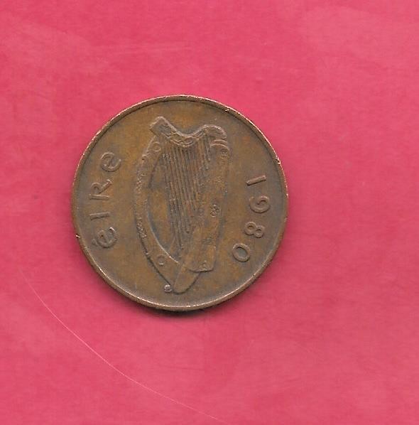 IRELAND KM21 1980 2 PENCE VF VERY FINE NICE OLD VINTAGE COIN