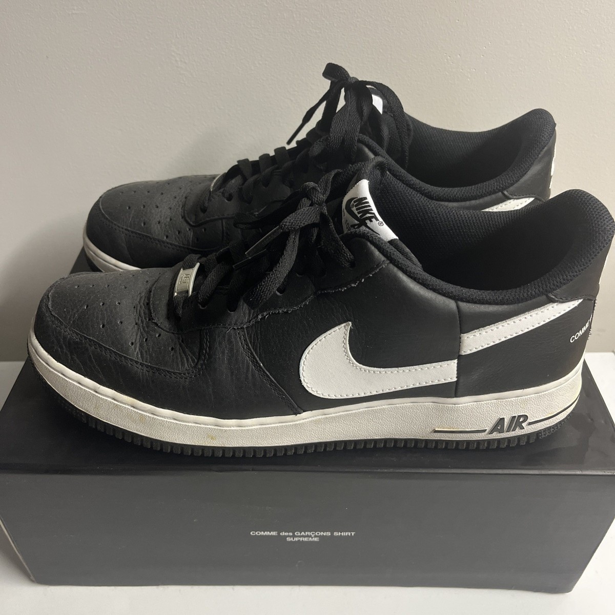 Supreme Comme des Garcons Nike Air Force 1 Black Size 13 GREAT
