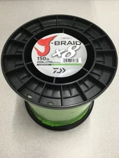 DAIWA J-BRAID X8U FISHING LINE - 150lb - 2500m/2750yd - Chartreuse
