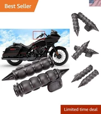 Upgrade Your Ride: Black 1" Motorcycle Hand Grips for Improved Comfort & Safety