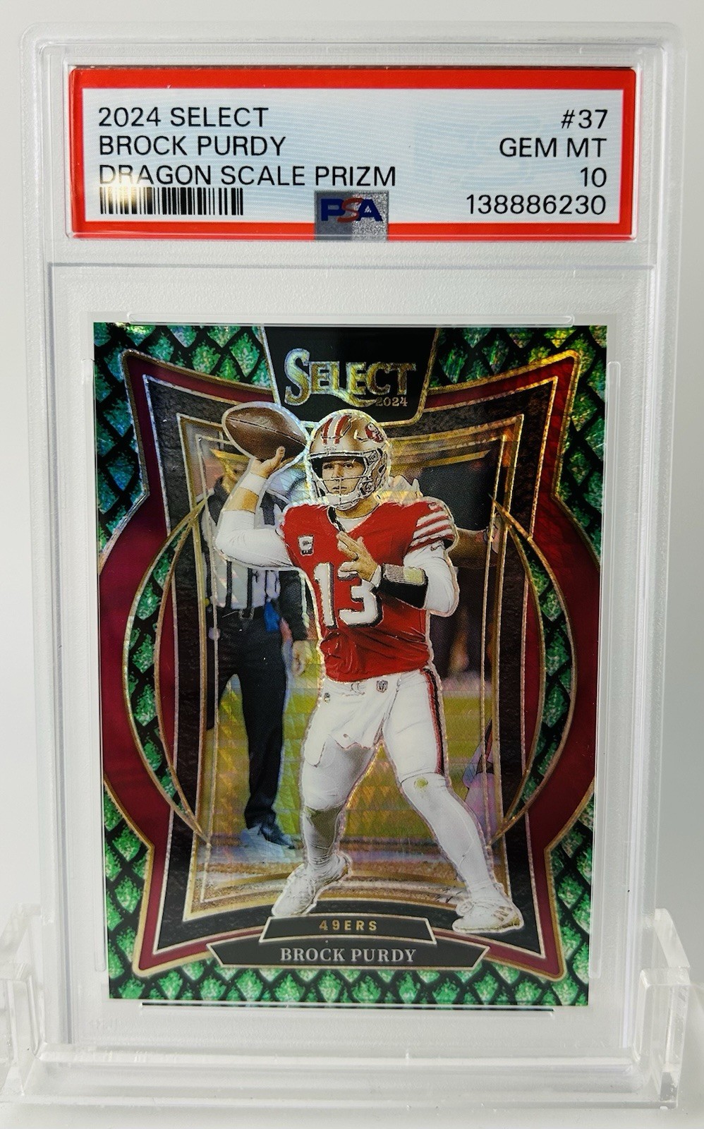 2024 Select Brock Purdy Dragon Scale Prizm PSA GEM MINT 10