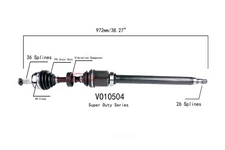 CV Axle Shaft Auto Plus VO10504HD