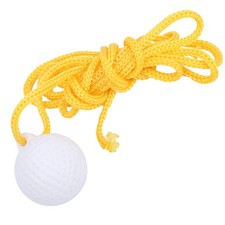 ABS Portable Golf Swing Practice Ball with String, Rope Fly Yellow