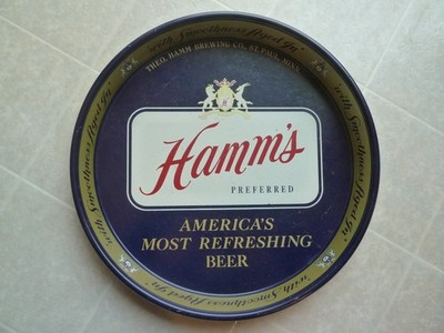 THEO. HAMM`S PREFERRED Brewery Bar Metal Beer Tray  13  St. Paul MN Very Nice