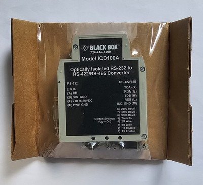 Black Box Corp Model: ICD100A Interface Converter, RS-232 to RS-422/RS-485