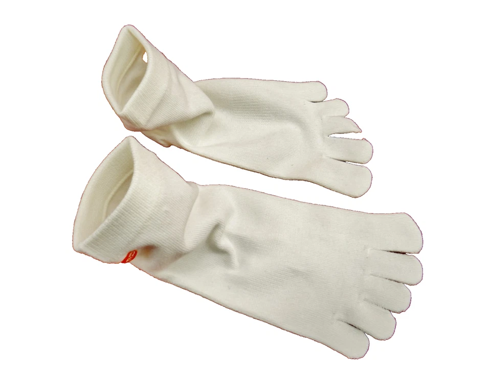 Zehensocken Socken 5 Paar LIZARD X-TOES MID Weiß Five Fingers Toe Socks S 35 38 - Bild 2 von 4