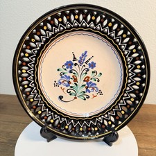 Vintage Norwegian Rosemaling Wall Plate Ceramics