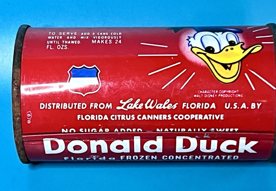 Vintage DONALD DUCK Character Orange Juice Coin BANK Walt Disney Colorful - Image 4 of 4