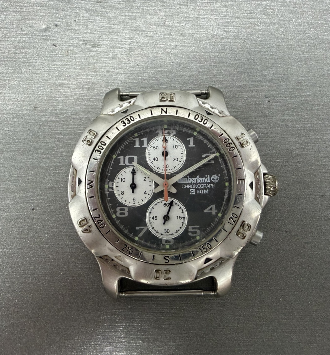 Timberland Chronograph Watch Men 41mm Gray Dial Silver Tone Round