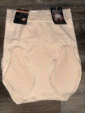 Bali  2-Pair Womens Shaping Brief Firm Control Tan Shapewear Nylon Blend  L