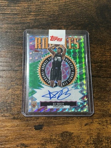 Ace Bailey 2025-26 Topps Finest RC Rookies Auto Green Geometric Refractor /75