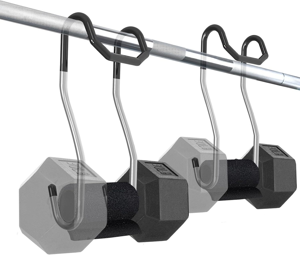 Dumbbell Spotter Hooks for Bench Press: Power Rack Attachments