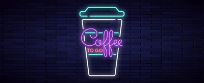 Coffee to Go Sign for Business Displays | Advertisement Lighted Art Decor | LED