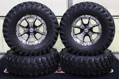 BRUTE FORCE 750 28'' MAXXIS RAMPAGE ATV TIRE 14'' COBRA M/B WHEEL KIT IRS1CA
