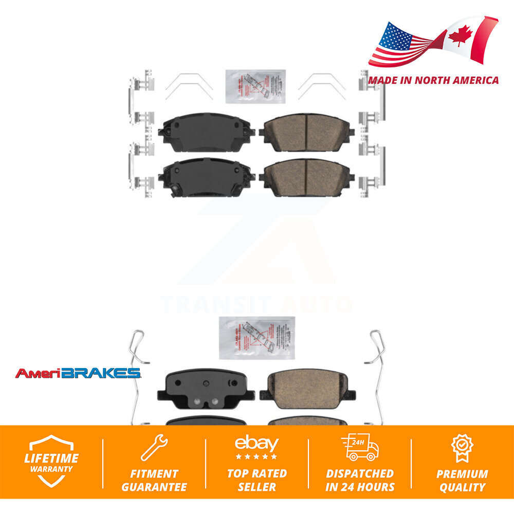 Front & Rear Ceramic Disc Brake Pad Kit For 94-05 Mazda Miata MX-5 – Brand New