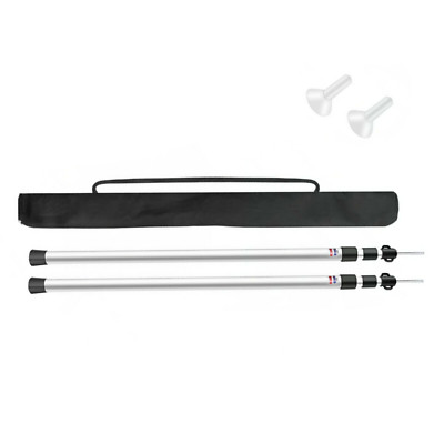 Outdoor Adjustable Support Pole alu Alloy Water-Proof Cloth Rod 2 x Rubber Cap