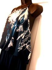 Firmiana Fashions women's size Large artsy print Maxi Dress