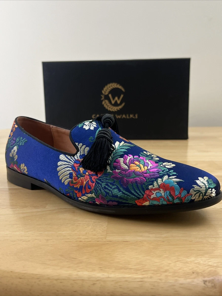 Blue Floral Dress Shoes for Men for sale | eBay display picture 3