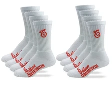 Outdoor Obsession Mens Womens 79% Cotton Crew Sport Socks 4 Pair Pack