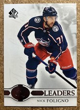 2020-21 UD SP Authentic True Leaders Nick Foligno #TL-NF Columbus Blue Jackets