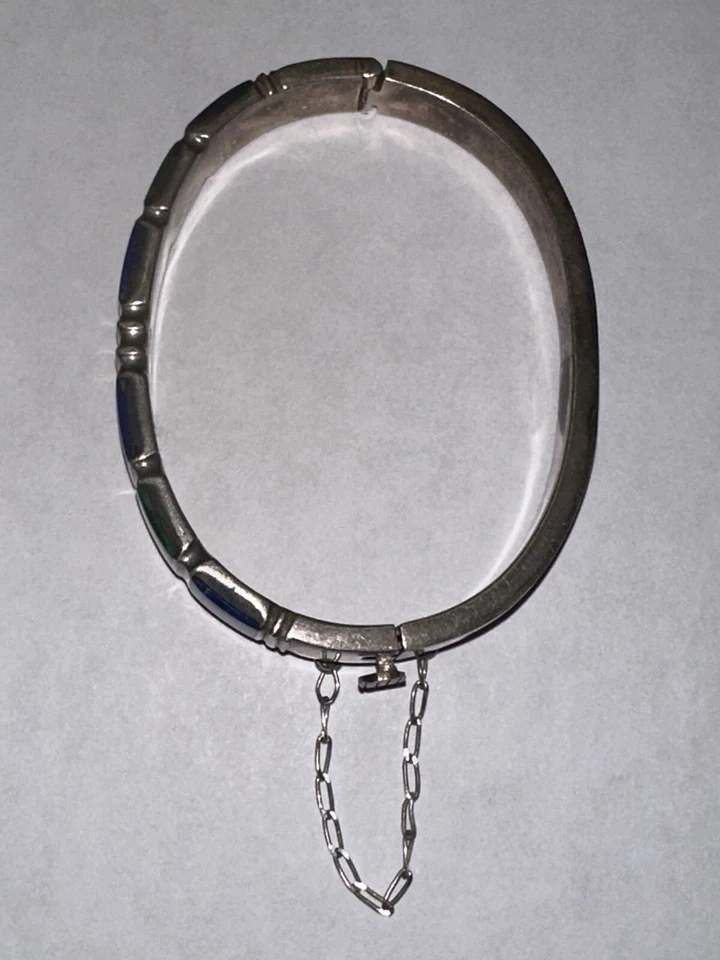 Piedra cuadrada de malaquita y sodalita, brazalete, SS 925 Foto 4 de 4