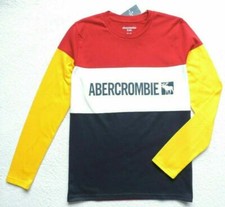 Abercrombie Kids Boys Colorblock Logo Tee Blue Size: 15/16