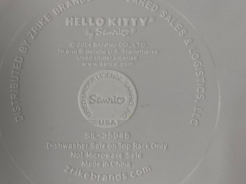 Set 2 piatti da portata in melamina Sanrio Hello Kitty - design mele rosa nuovi - Foto 2 di 2