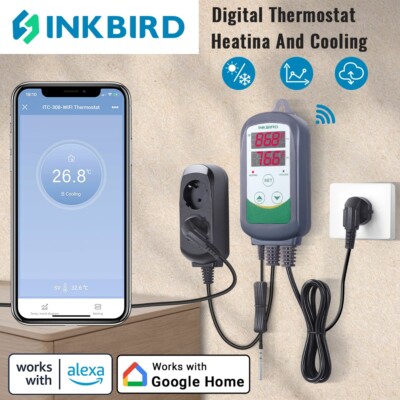 Termoregolatore WiFi Inkbird ITC-308 | Controllo Temperatura Da App, 220V | Per Fermentazione Birra, Serra, Allevamento | Con Sonda E Allarmi - Foto 6