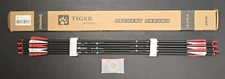 Pack Of 12 Tiger SP500 Predators 30" Archery Arrows Black W/Red, White Fletching