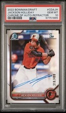 2022 Bowman Draft Jackson Holliday Autographs Auto Refractor /499 PSA 10