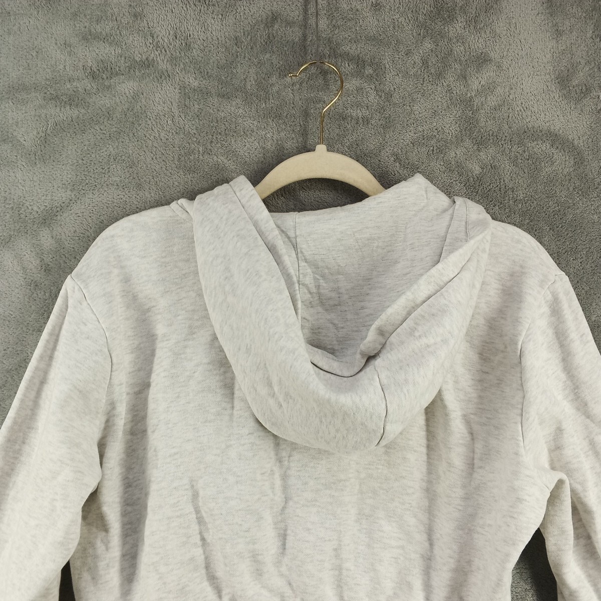 H&M Crop Hoodie Full Zip Size MEDIUM (8-10) Knit White