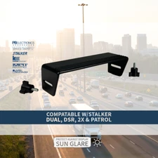 STALKER SUN SHIELD FOR DUAL, DSR, 2X COUNTING UNIT DISPLAY WITH MOUNTING KNOBS