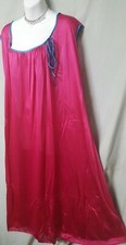 Only Necessities Pink Blue Nightgown Calf Sleeveless Size Large 52" Bust