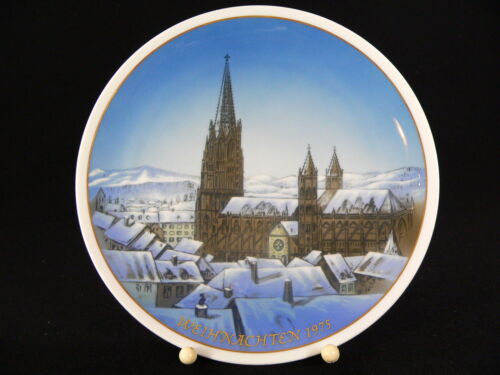 Rosenthal talerz bożonarodzeniowy 1975 Freiburg Münster 22 cm od wys. Drexler ręcznie malowany - Zdjęcie 1 z 2