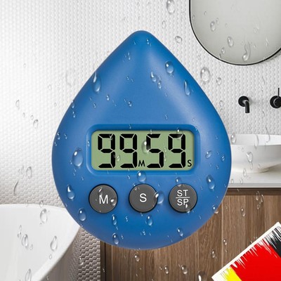 Digital Timer Waterproof Shower Timer Kitchen Bathroom Timer Toilet Timer(blue)