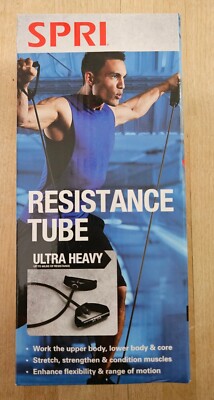 SPRI Resistance Tube Heavy Home Exercise Workout Bands Up to 50 lbs New
