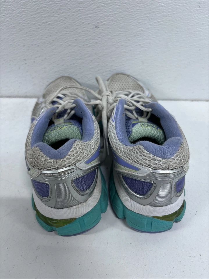 Asics Gel Nimbus 16 Passeggio Corsa Scarpe Bianco/Pervinca / Mint Misura 7 #AA3 - Immagine 4 di 4