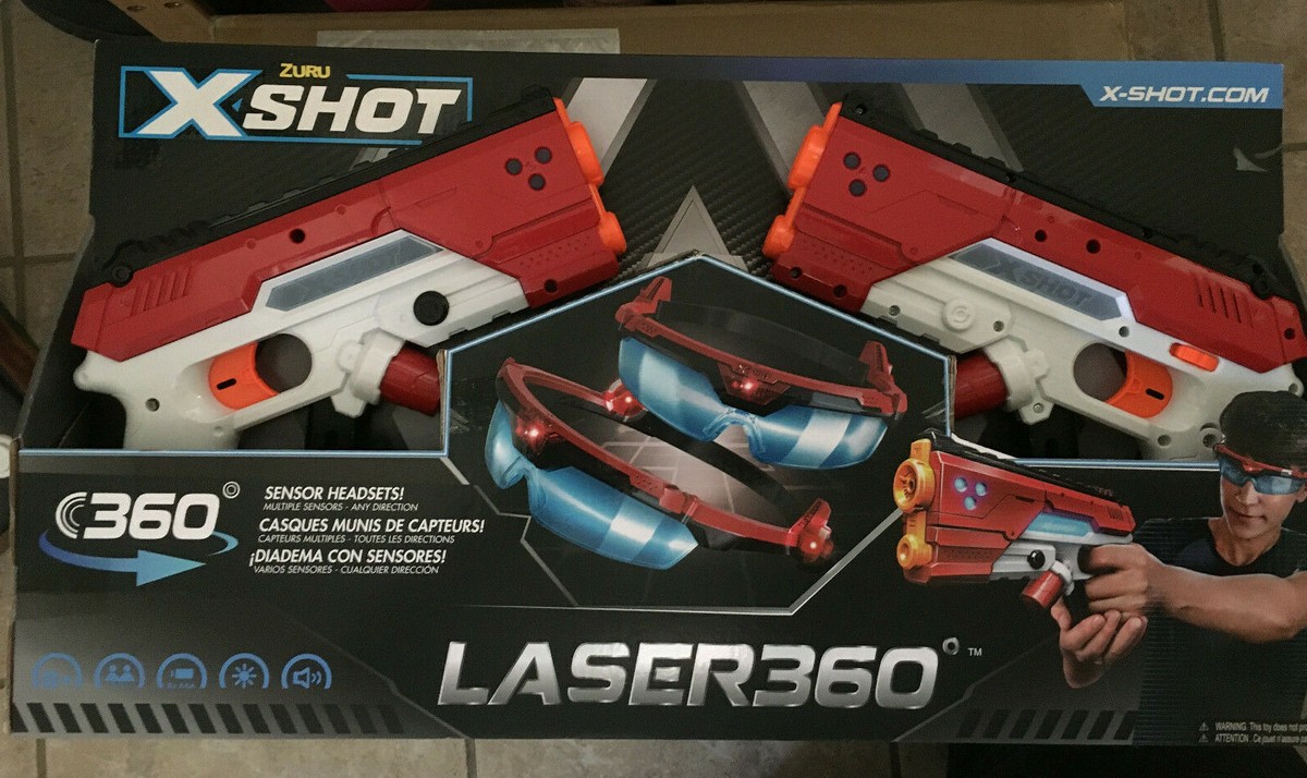 NERF X-SHOT THREE SET LASER360 DOUBLE PACK + NINJA JUSTICE + TURBO