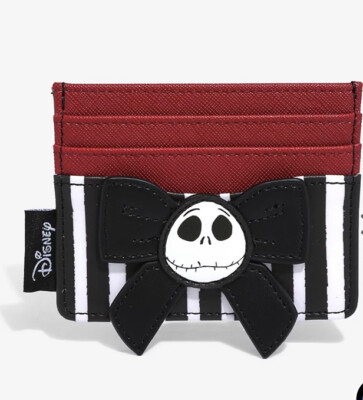 Loungefly Disney NIGHTMARE BEFORE CHRISTMAS Jack Skellington Bow Tie Cardholder 