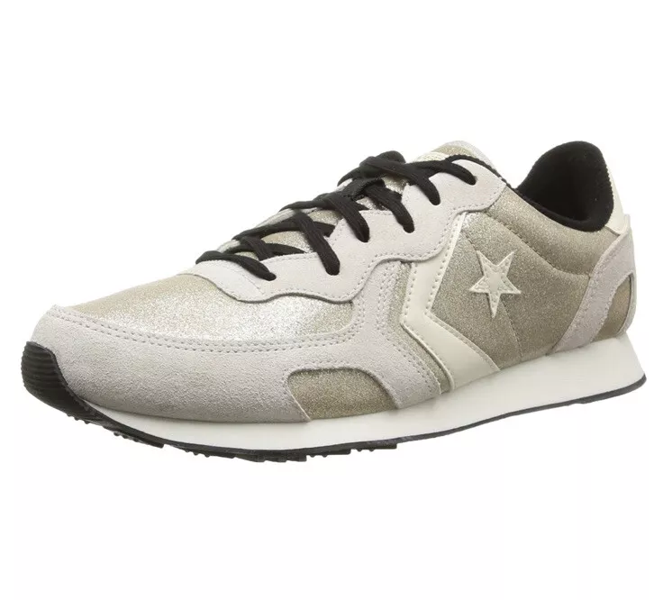 server schetsen actie Converse Auckland Racer Ox Mens 9 Womens 10.5 Gold Grey White 150692C  Sneakers | eBay