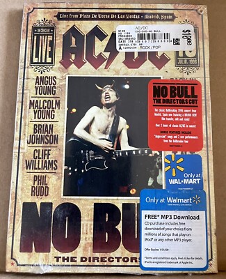 AC/DC: No Bull: The Director's Cut (DVD, 1996) 886976147990| eBay