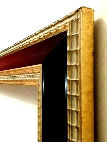 18 X 24 STANDARD PICTURE FRAME 2 1/4" WIDE GOLD LEAF & BLACK REVERSE PANEL - Picture 10 of 11