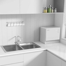 Cookology CMDW5WH Mini Table Top Dishwasher - 5 Place - Slim Design - White vir