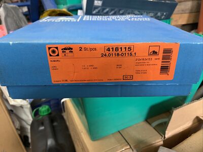 2x ATE Bremsscheibe Vorderachse(VA) 24.0118-0115.1 für SUBARU LIBERO Bus (E10