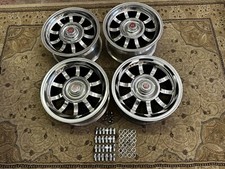Vintage Set 15x7 Real Western Bullet 6 Lug Chevy C10 Truck Restored Nice Set
