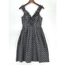 Banana Republic Heritage Collection Dress Womens Sleeveless V-Neck Floral Gray 2