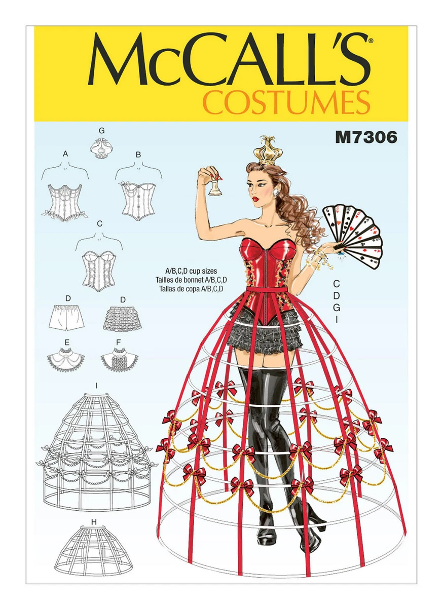 Cut pattern corset, mature skirt size 40-48