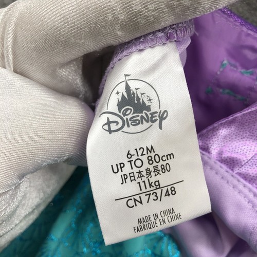 Disney Store Little Mermaid Costume Girls 6-12M Baby Ariel Dress Princess - Picture 7 of 8
